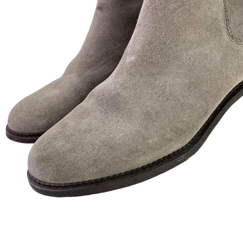 Franco Sarto Happily Women's Gray Taupe Genuine Leather Suede Ankle Boots sz 9.5 - Picture 9 of 16